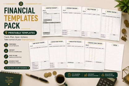 Ultimate Budget Planner Bundle | Financial Planner, Expense Tracker, Savings Tracker, Debt Payoff & Personal Finance eBook